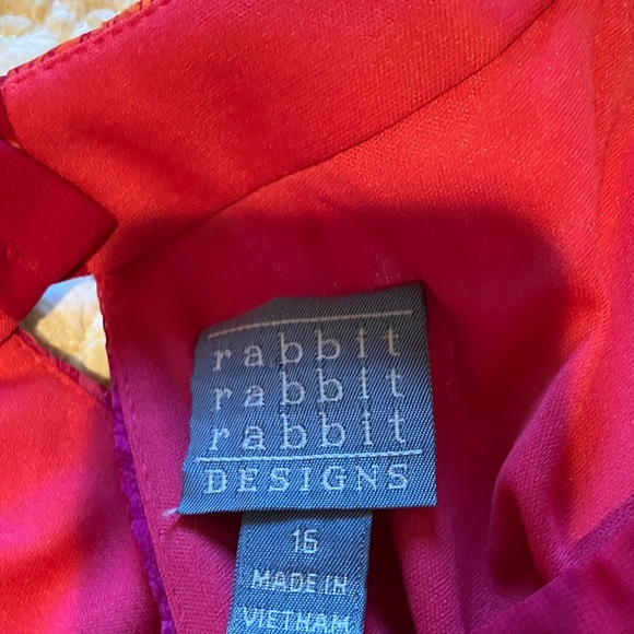 Rabbit Rabbit Rabbit Red and Orange Midi Dress - Picture 2 of 7